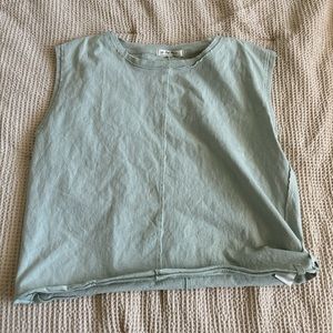 Free people brand new without tags beautiful green muscle tee!